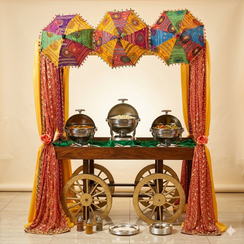 Wooden Food Cart — Desi Heritage