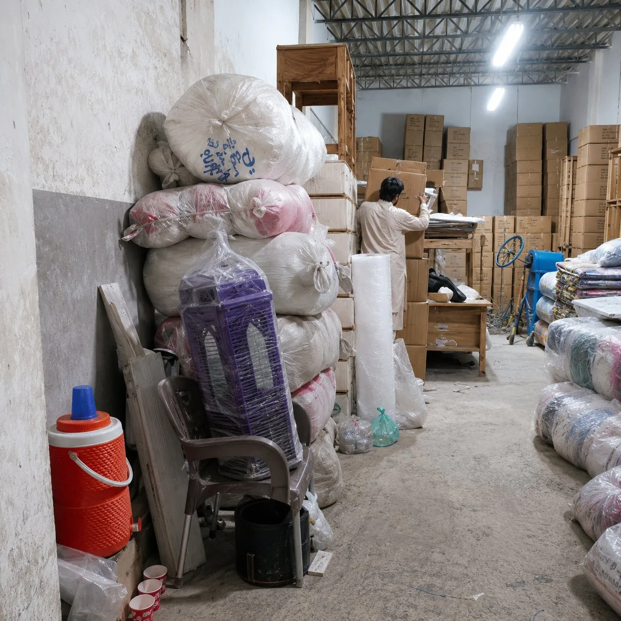 Warehouse and packing area